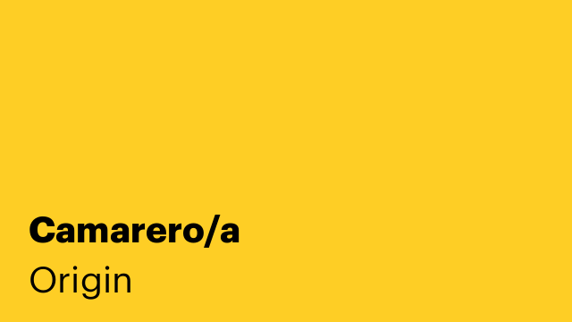 Camarero/a
