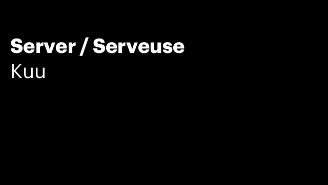 Server / Serveuse
