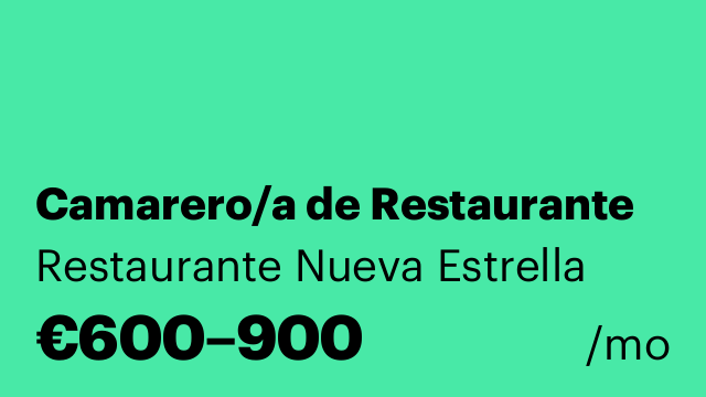 Camarero/a de Restaurante