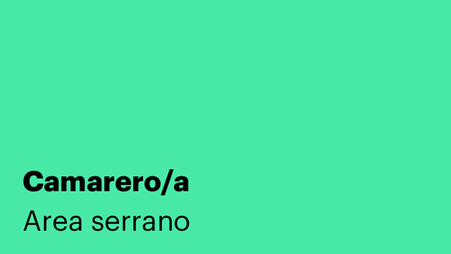Camarero/a