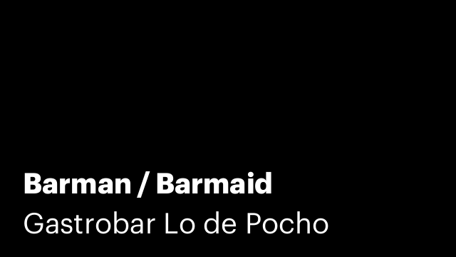 Barman / Barmaid