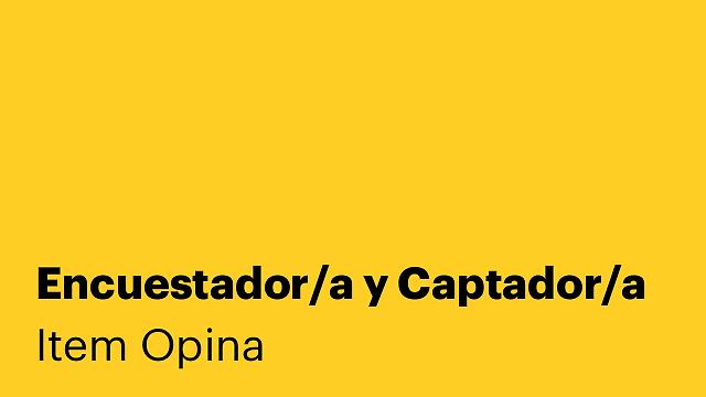 Encuestador/a y Captador/a