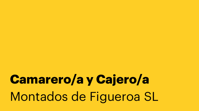 Camarero/a y Cajero/a