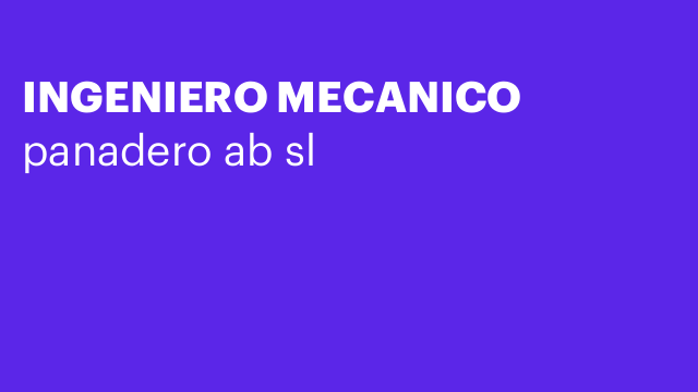 INGENIERO MECANICO