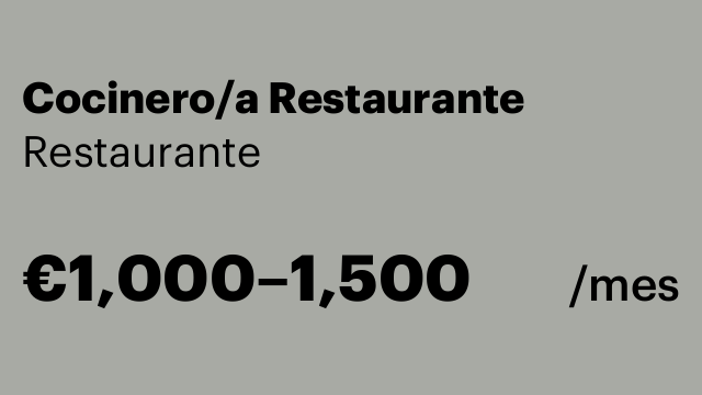 Cocinero/a Restaurante