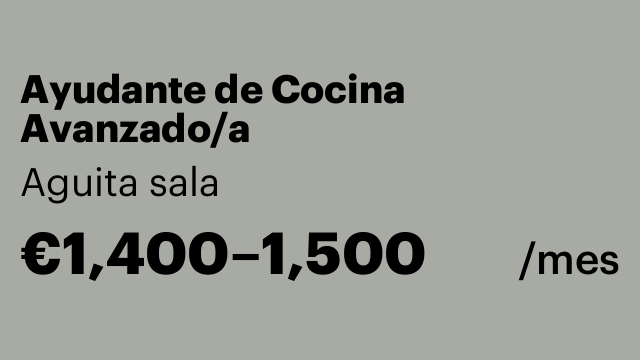 Ayudante de Cocina Avanzado/a