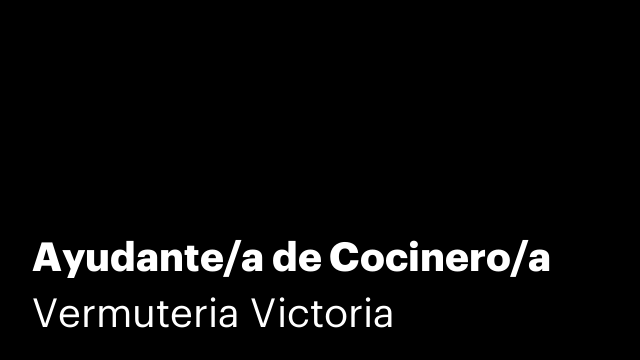 Ayudante/a de Cocinero/a