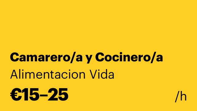 Camarero/a y Cocinero/a
