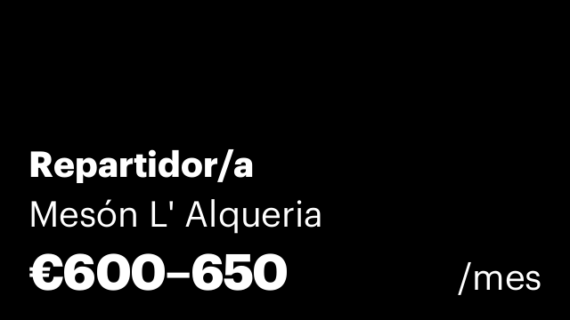 Repartidor/a