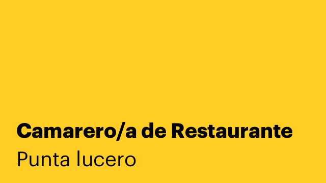 Camarero/a de Restaurante