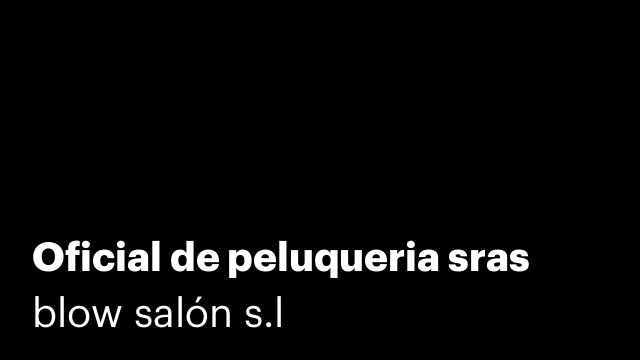 Oficial de peluqueria sras