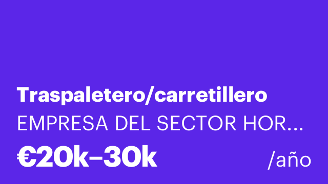 Traspaletero/carretillero