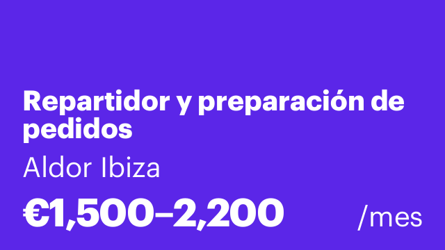 Repartidor y preparación de pedidos