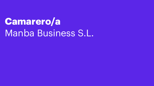 Camarero/a