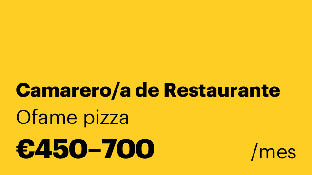 Camarero/a de Restaurante