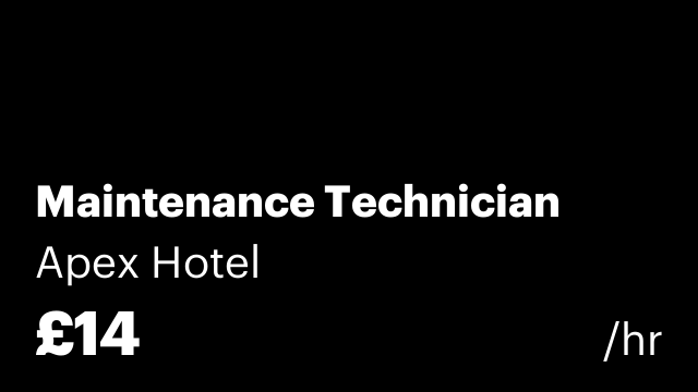 Maintenance Technician