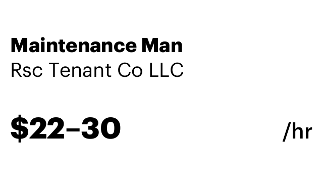 Maintenance Man