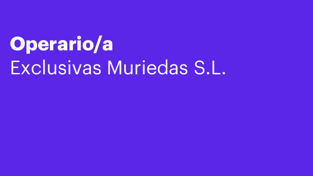 Operario/a