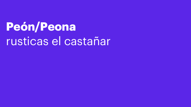 Peón/Peona