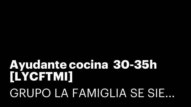 Ayudante cocina  30-35h [LYCFTMI]