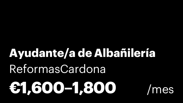 Ayudante/a de Albañilería