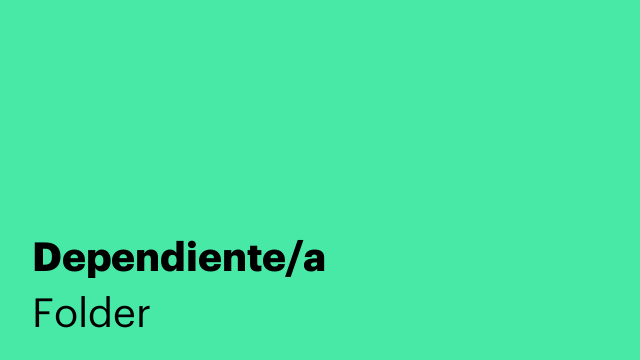 Dependiente/a