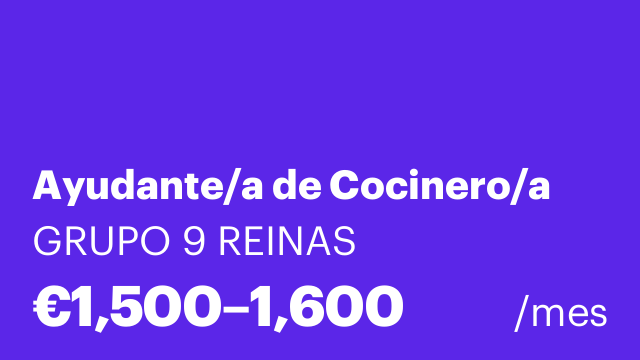Ayudante/a de Cocinero/a