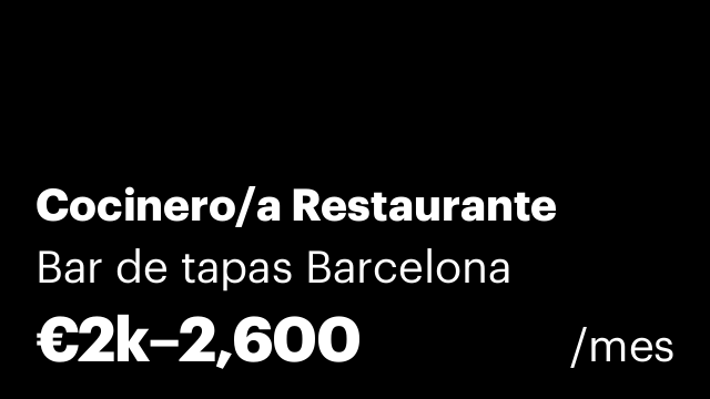 Cocinero/a Restaurante