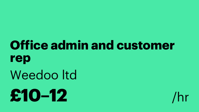 Office admin and customer rep