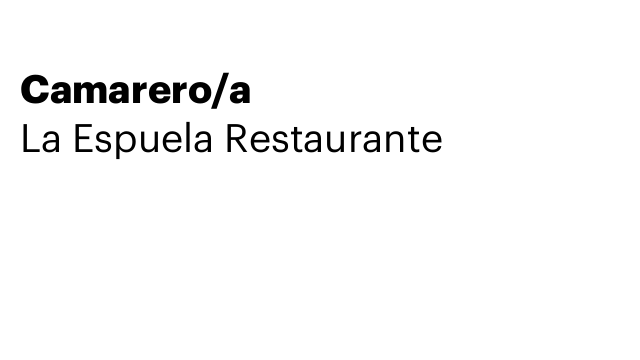 Camarero/a