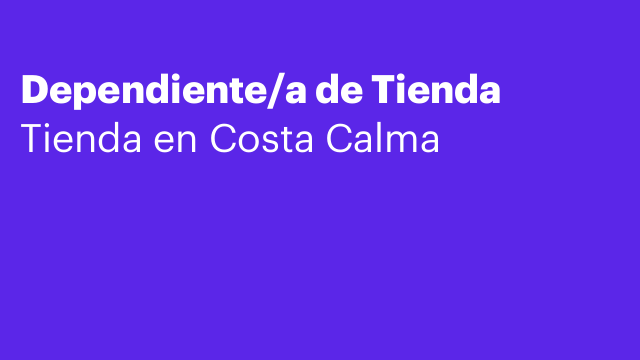 Dependiente/a de Tienda