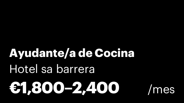 Ayudante/a de Cocina