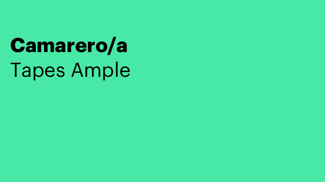 Camarero/a