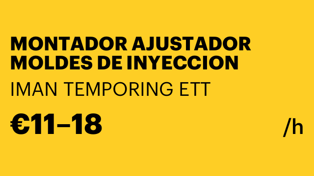 MONTADOR AJUSTADOR MOLDES DE INYECCION