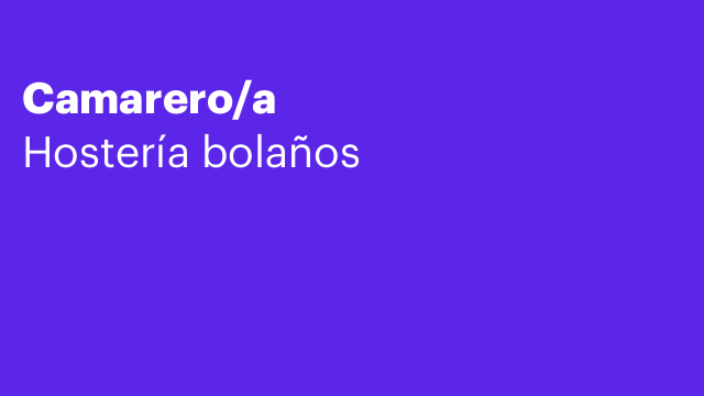 Camarero/a