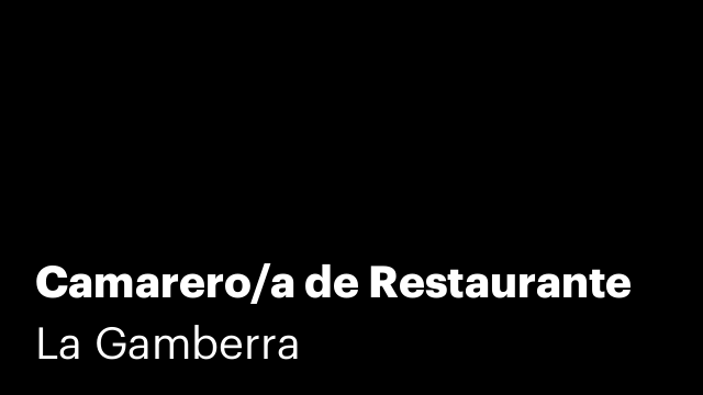 Camarero/a de Restaurante