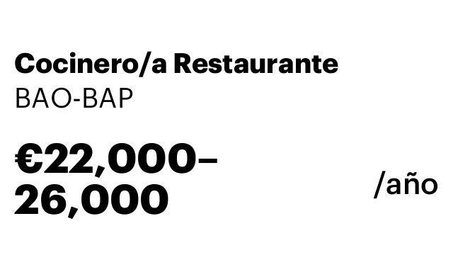 Cocinero/a Restaurante