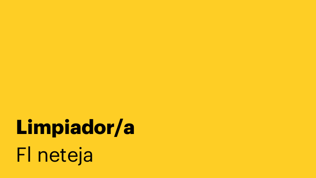 Limpiador/a