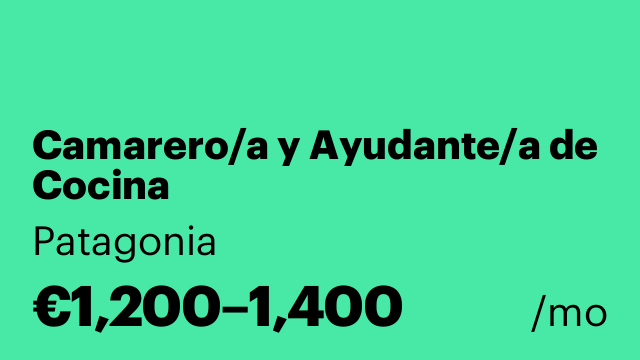 Camarero/a y Ayudante/a de Cocina