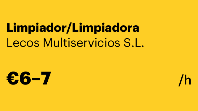 Limpiador/Limpiadora