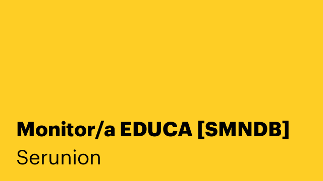 Monitor/a EDUCA [SMNDB]
