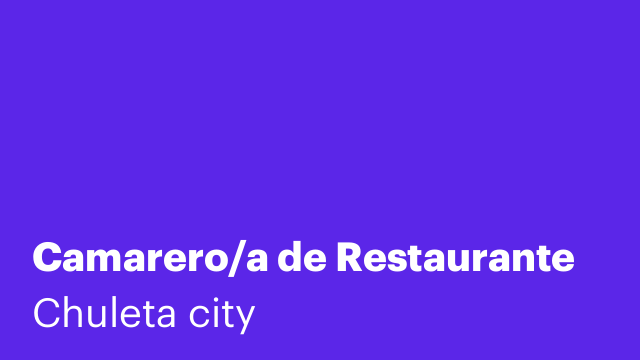 Camarero/a de Restaurante
