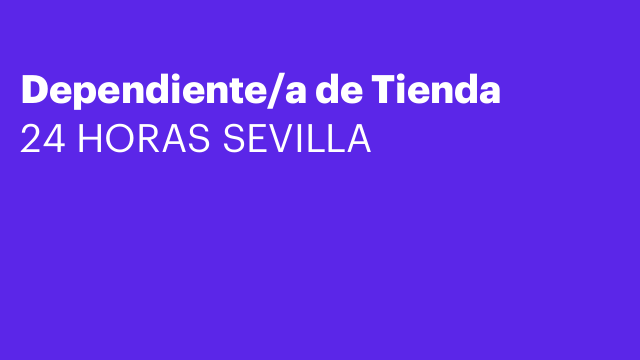 Dependiente/a de Tienda