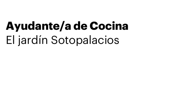 Ayudante/a de Cocina