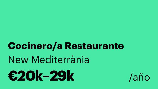 Cocinero/a Restaurante