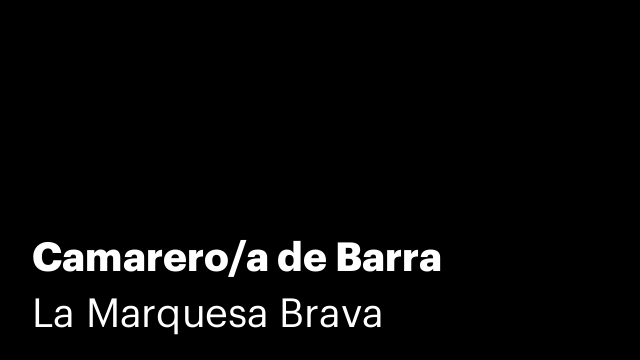 Camarero/a de Barra