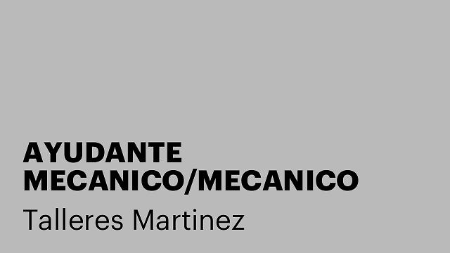 AYUDANTE MECANICO/MECANICO