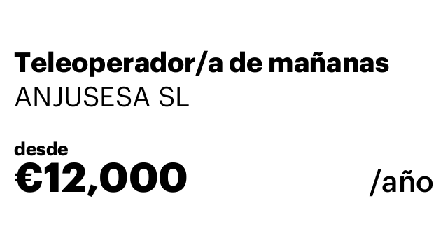 Teleoperador/a de mañanas