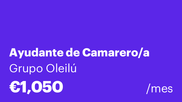 Ayudante de Camarero/a