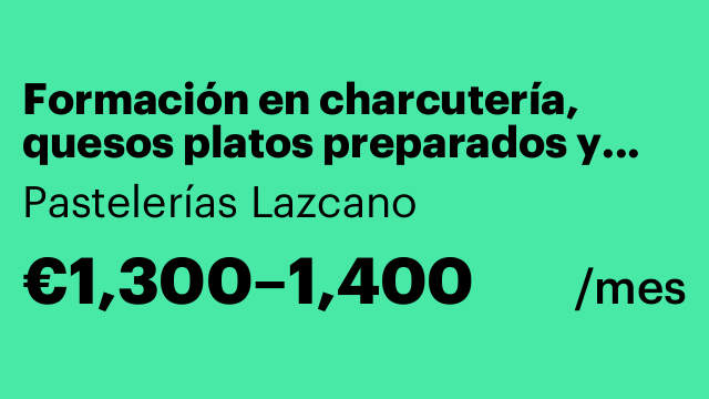 Formación en charcutería, quesos platos preparados y tienda Gourmet y